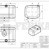 Kuro bakas Mercedes Benz MP4 290L 565x650x950 - A9604701103, A9604701603, A9604702104, A9604704902, A9604704102, A9604707102